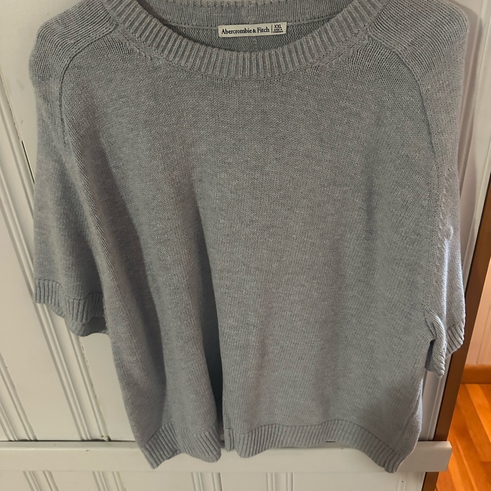 Abercrombie & Fitch Light Gray Crew Neck Sweater